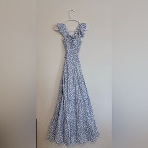 NWOT Light Blue Floral Maxi Dress